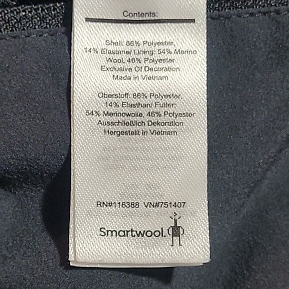 Smartwool Merino Blend Lined 8" Shorts Mens XL Black Running Athletic Reflective - Picture 10 of 10